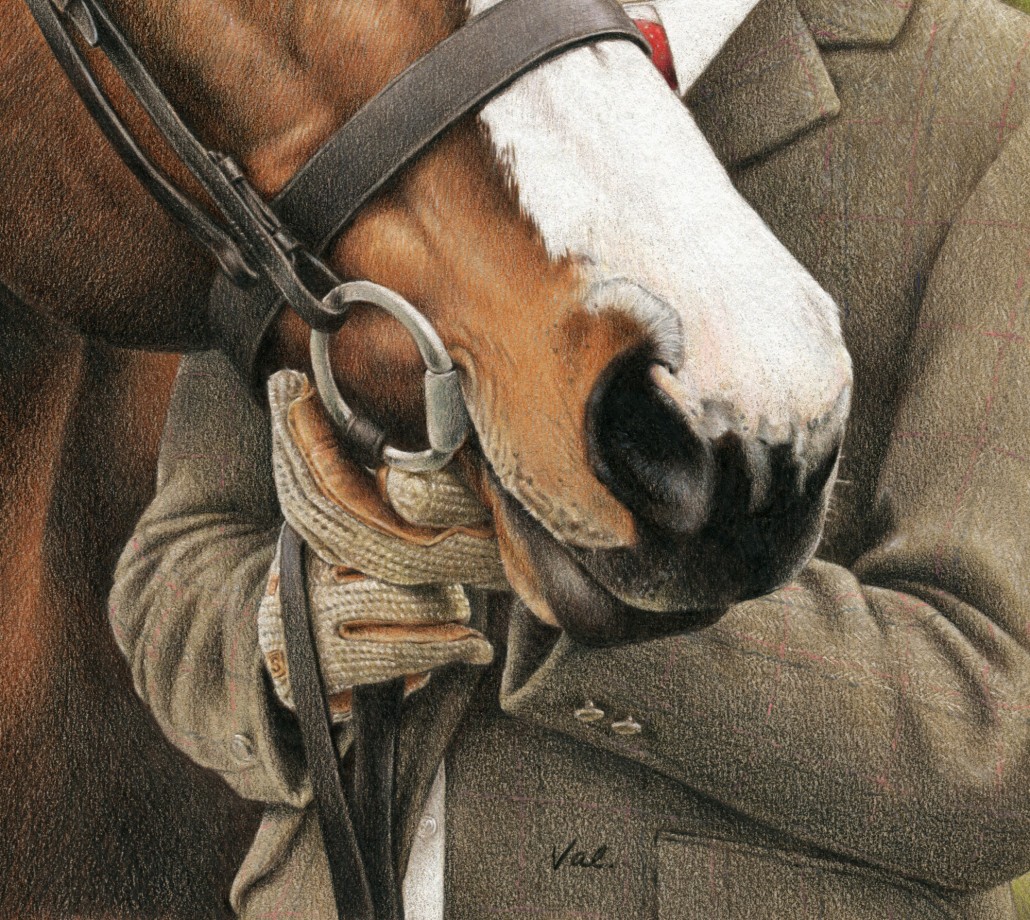 Val Barr paints very realistic paintings of animals and horses.  This horse looks so real it's almost as if it were a photograph!