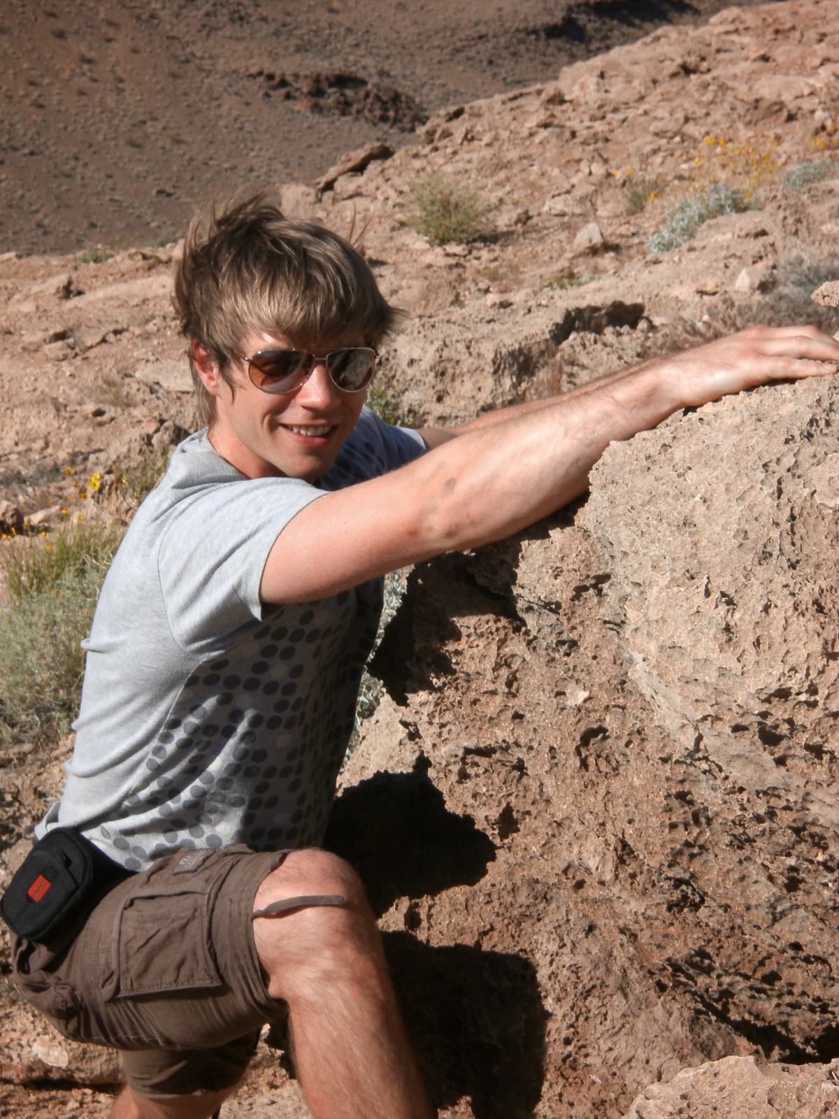Stephen Clarke climbing