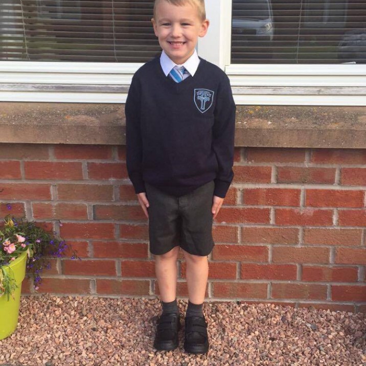Katherine sent this picture of Keir looking very smart and excited to start Primary 1 at Our Lady's School in Perth.