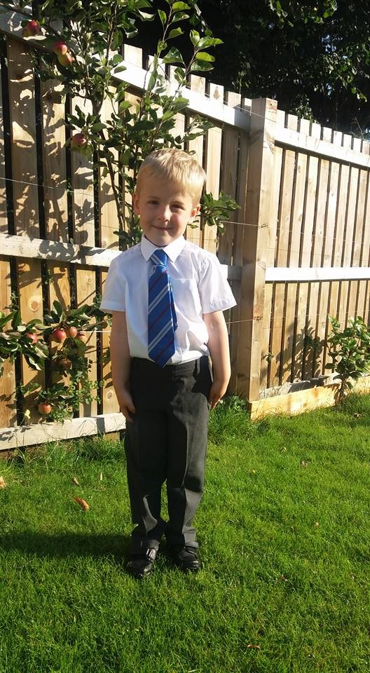 Allie sent this picture of her wee boy looking all smart and ready for his first day at school!