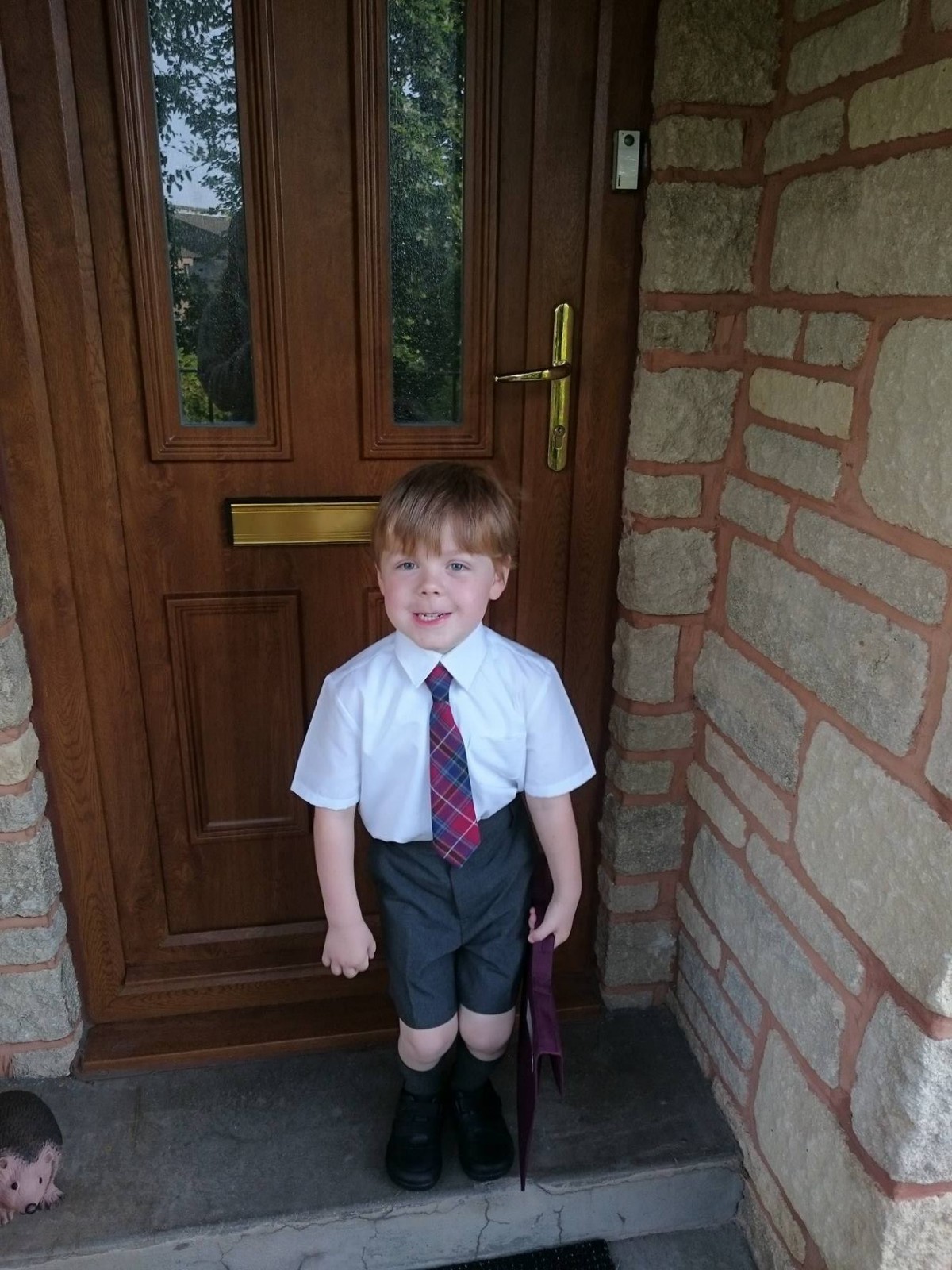 Sarah sent us this picture of Noah and let us know that he had a great first day at Crieff primary. Good work Noah!