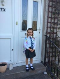 Tanya sent this picture in of her little princess Millah all ready for her first day.