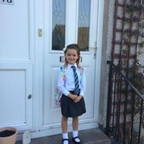 Tanya sent this picture in of her little princess Millah all ready for her first day.