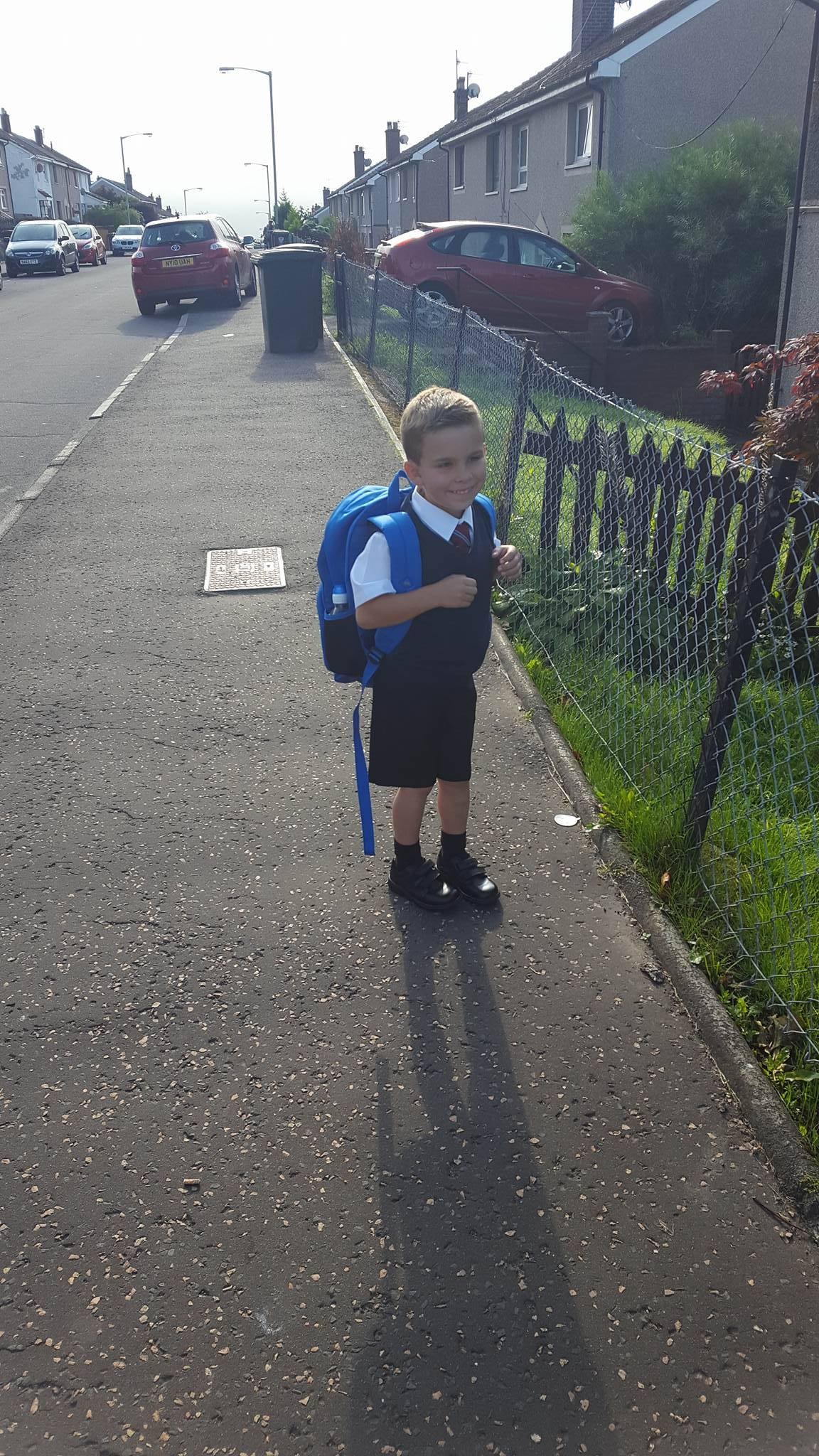 Debbie sent this picture of Finlay looking super smart and ready to head to Goodlyburn Primary for his very first day!