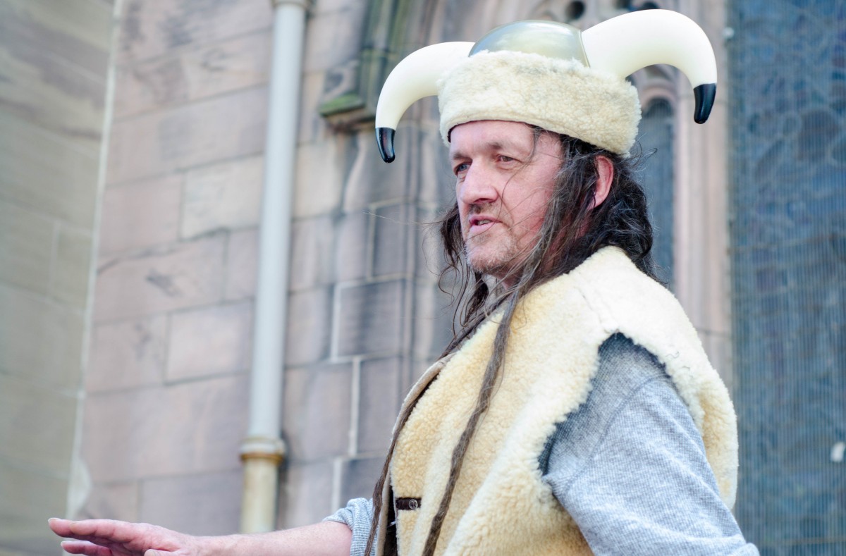 The jester was testing his jokes and tricks on the audience in Perth!