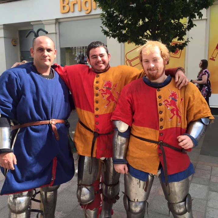 The Scottish Knight League were happy to get pictures taken with budding knights!