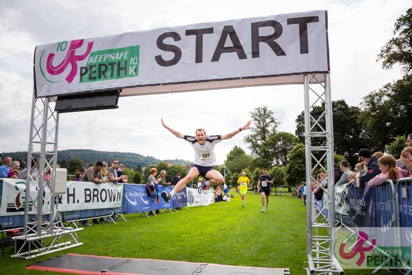 The Keepsafe Perth 10k was another roaring success. This runner in particular was pretty excited to be crossing the finish line.