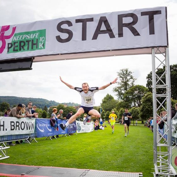 The Keepsafe Perth 10k was another roaring success. This runner in particular was pretty excited to be crossing the finish line.