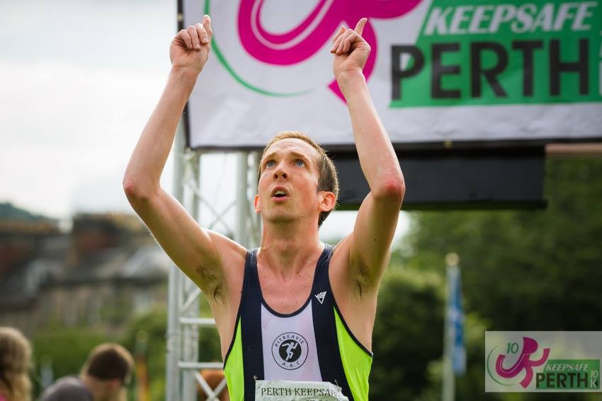 The winners were delighted when they crossed the line of the Keepsafe Perth 10K.