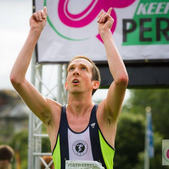 The winners were delighted when they crossed the line of the Keepsafe Perth 10K.