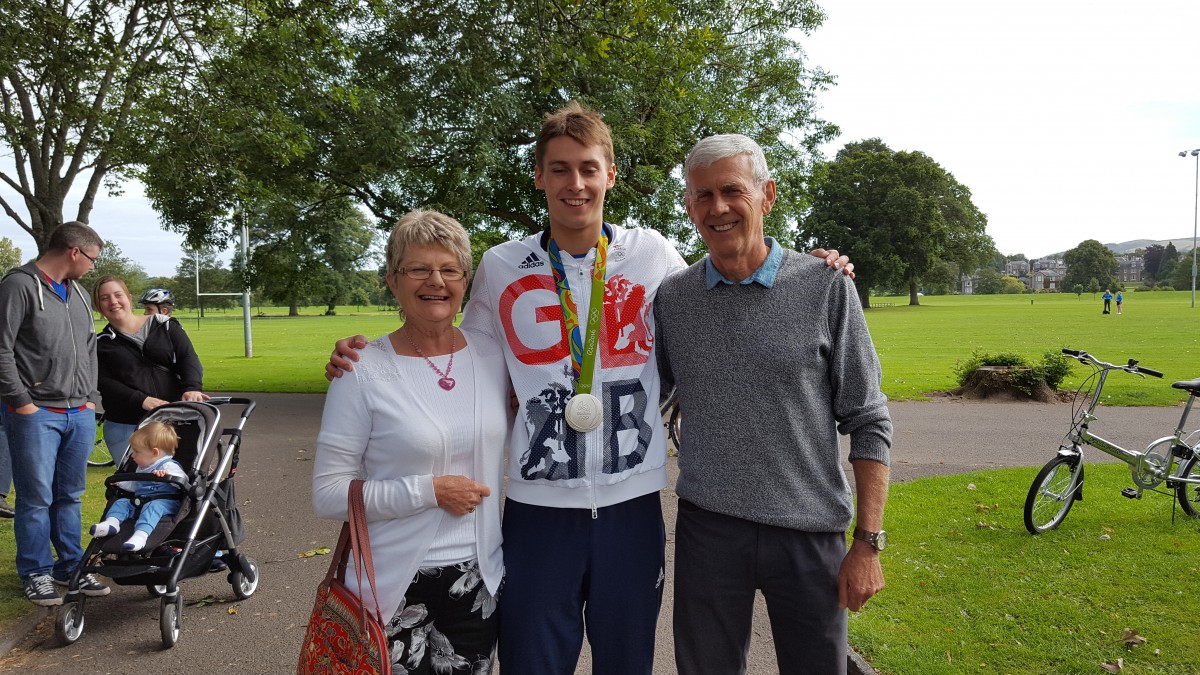 When Stephen Milne Silver Olympic Medalist met Nicki's Auntie and Uncle!
