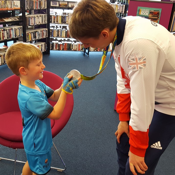 Stephen Milne Olympic Swimmer was inspiring the next generation of Olympic Champions when he visited several of the community campuses in Perth.