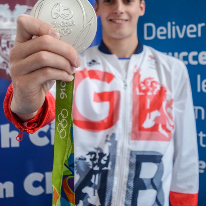 Stephen in his full team GB outfit and Silver Medal.