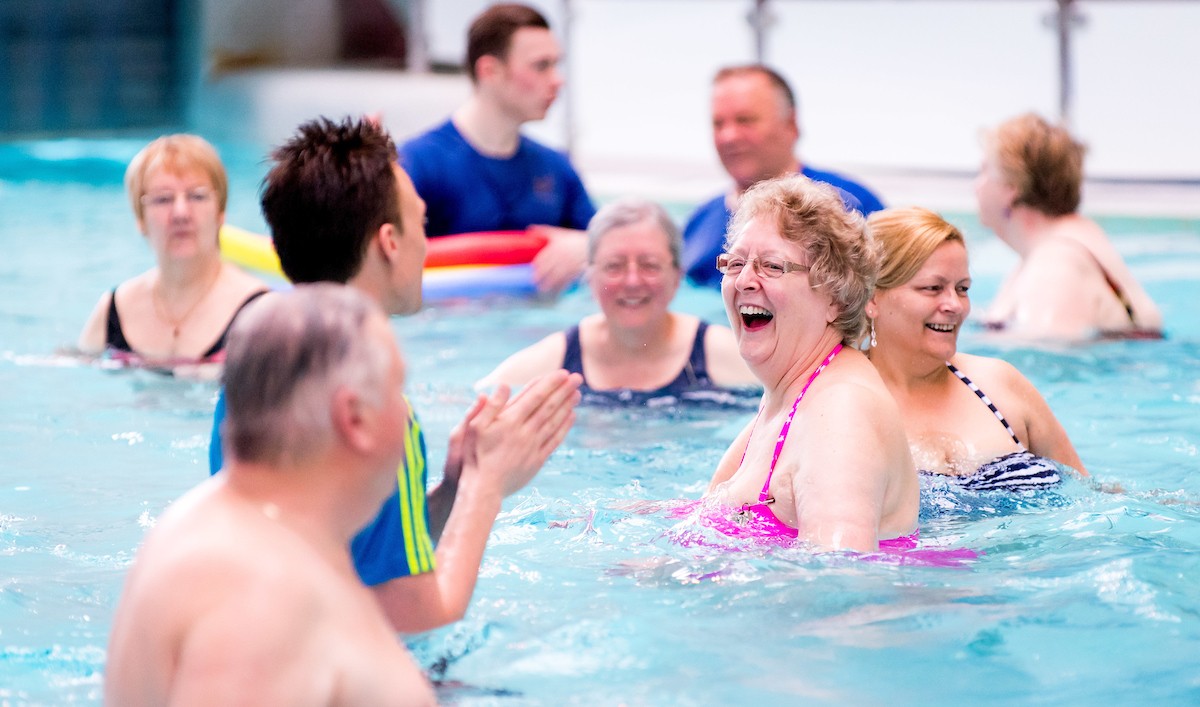 The GP referral patients at Live Active Lesire enjoy exercise in the Pool.  This class is invaluable to people that have been diagnosed with a debilitating illness that exercise can help alleviate the pain and symptoms.  These classes have had outstanding success and really help to improve the lives of many.