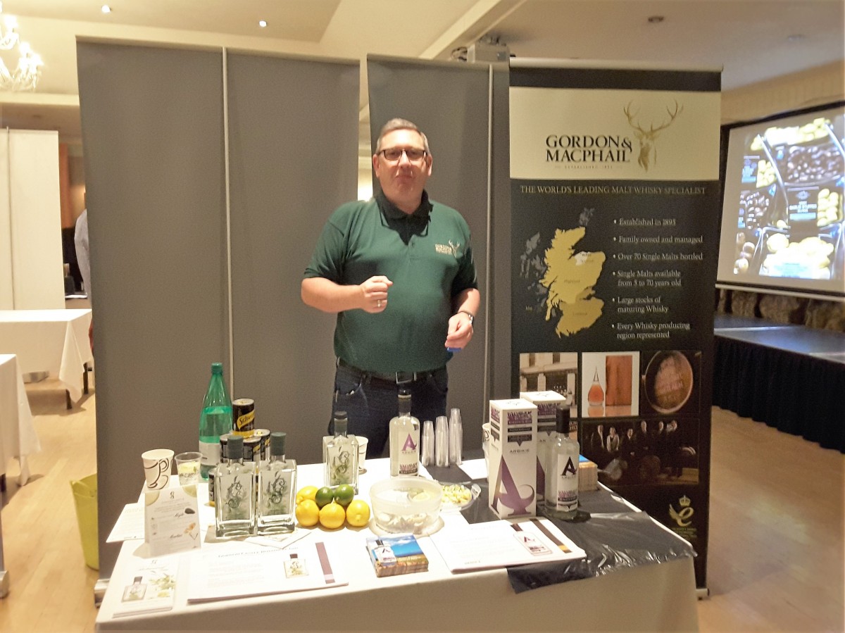 There was a great range of Gins on offer at Provender Brown's Wee G & T festival, including this lovely Gordon & McPhail stall.