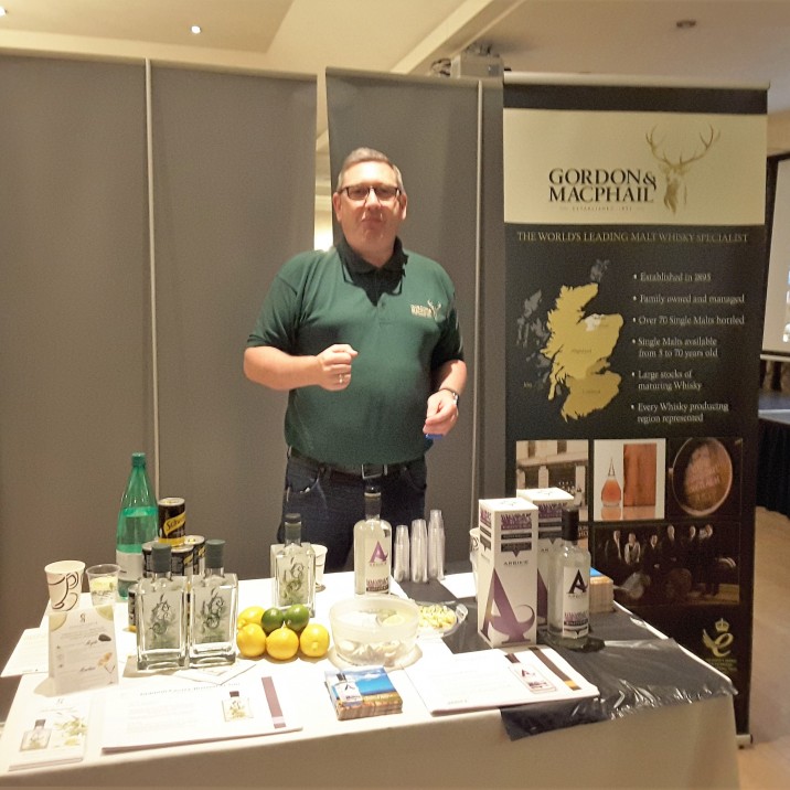 There was a great range of Gins on offer at Provender Brown's Wee G & T festival, including this lovely Gordon & McPhail stall.