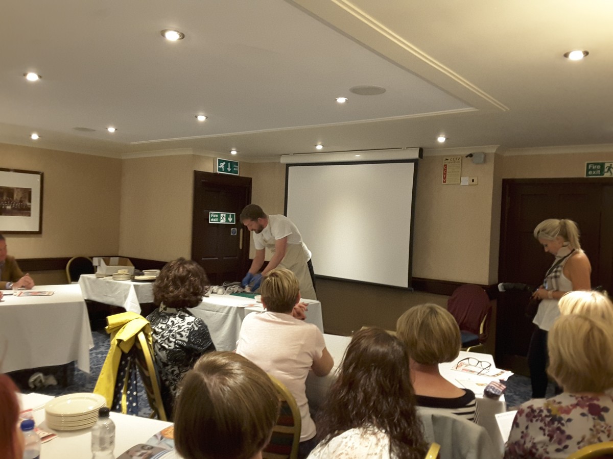 Graeme Maxwell gave a brilliant small city recipe demo and made a gin infused tasty cheesecake.