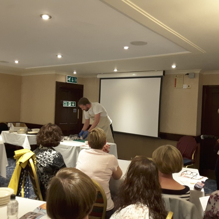 Graeme Maxwell gave a brilliant small city recipe demo and made a gin infused tasty cheesecake.