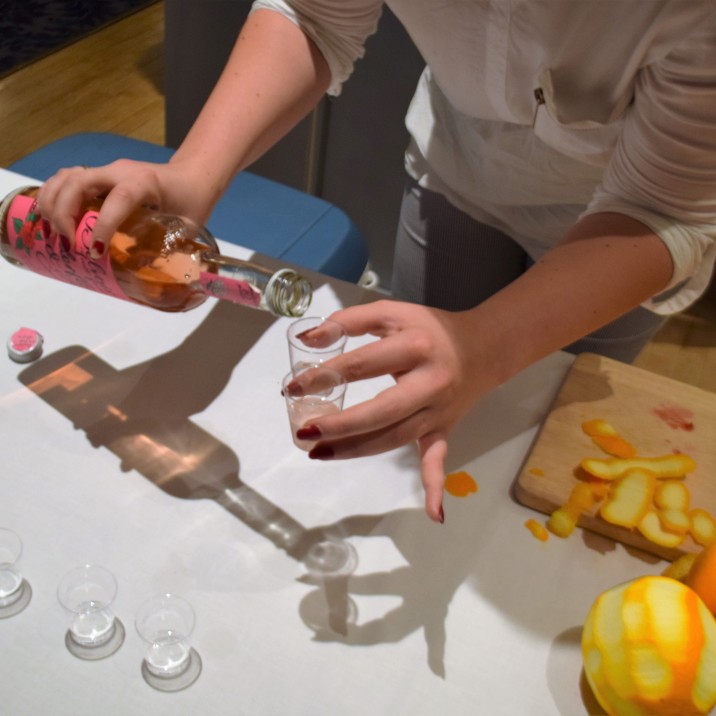 This elderflower and raspberry mixer with this gin was served with a raspberry and was super tasty.