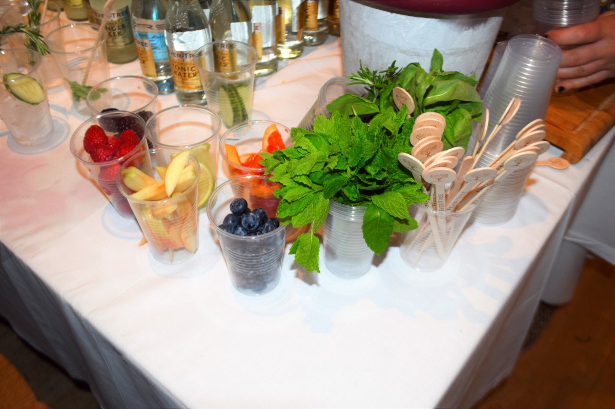 There was a great selection of fruits and additions to add to the Gin's