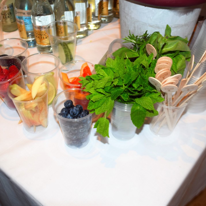 There was a great selection of fruits and additions to add to the Gin's