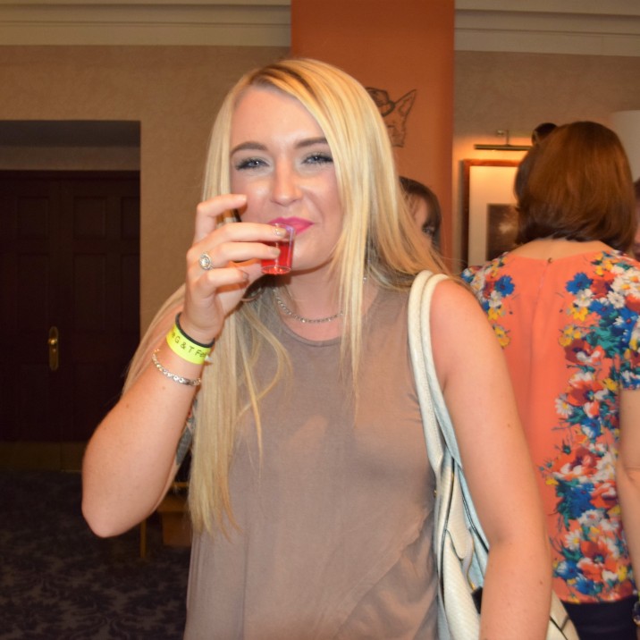 Hannah was having a great day tasting all the gins. cheers!