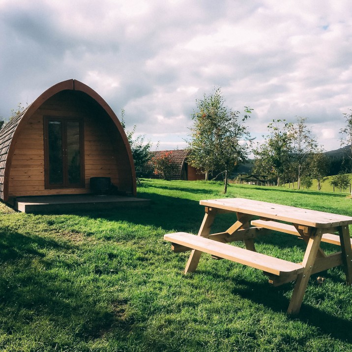 One of the wooden pods on offer