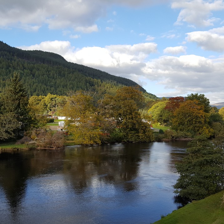 The River Tay flowing through Kenmore in Perthshire is a beautiful view on any day of the year.