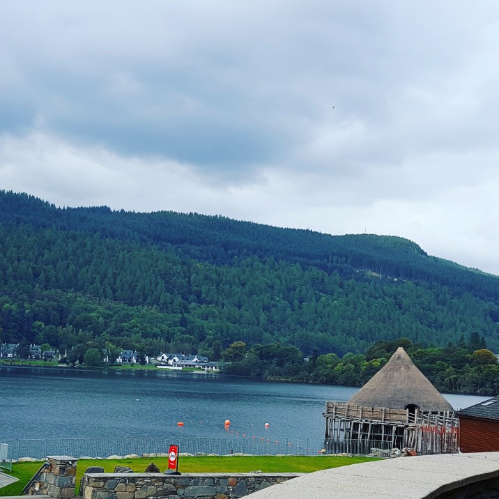 The Crannog from Taymouth Marina in Perthshire