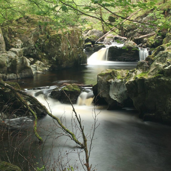 You can almost hear the gush of water rapidly flowing down this river!