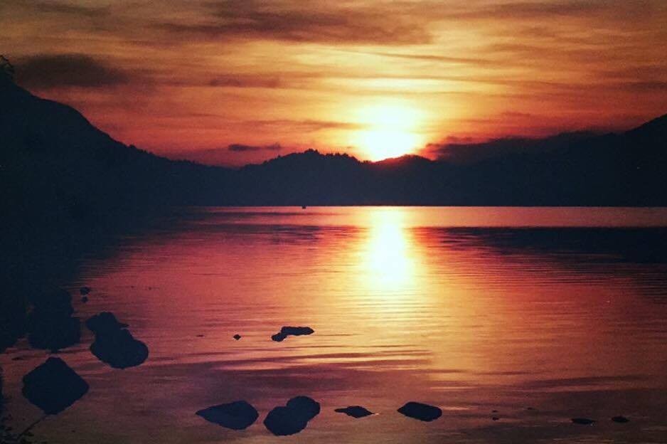 Beautiful sunset on the water in Kenmore.