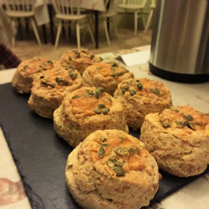 Tasty savoury scones served in the cafe at Scone Palace!