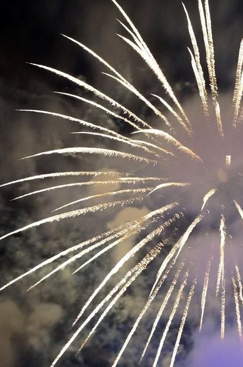 Bonfire night sunburst portrait