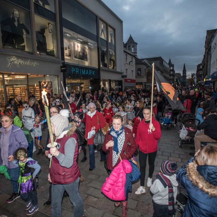 The Halloween parade was a family friendly event during Halloween celebrations in Perth City Centre
