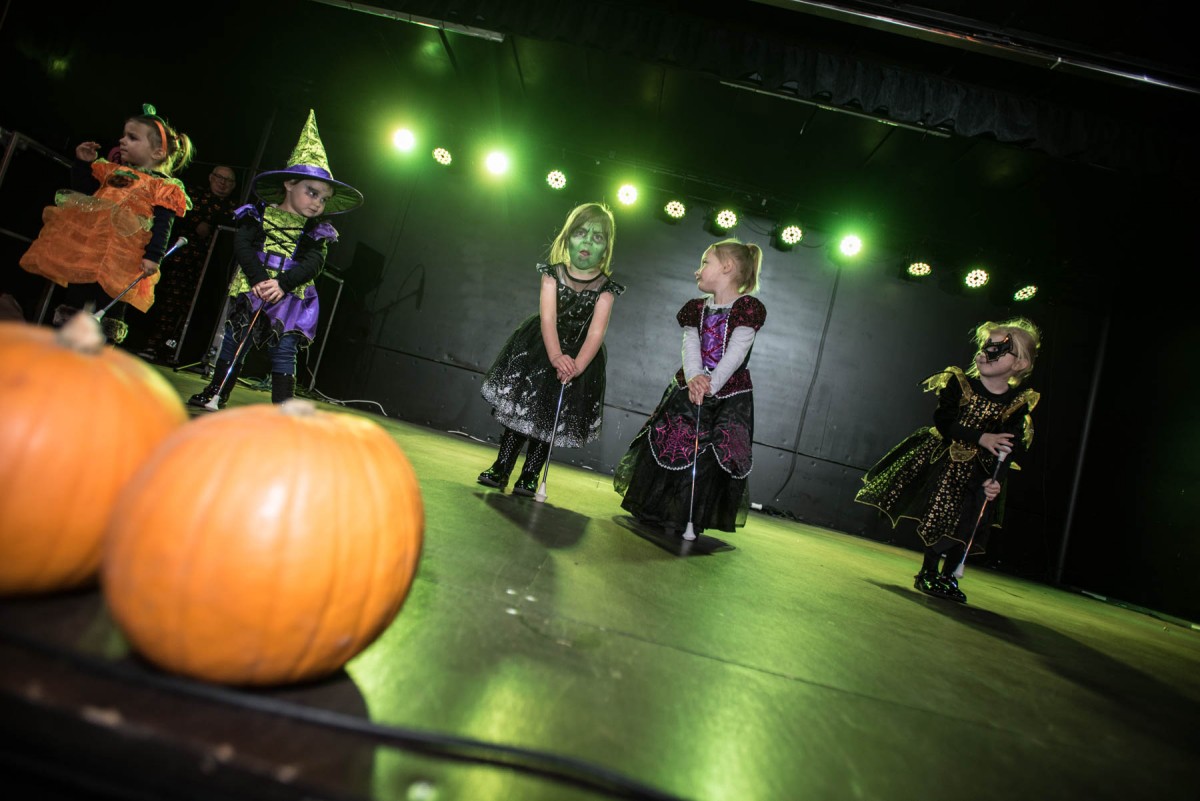 The youngest (and cutest!) witches of the night put on a great show for spectators