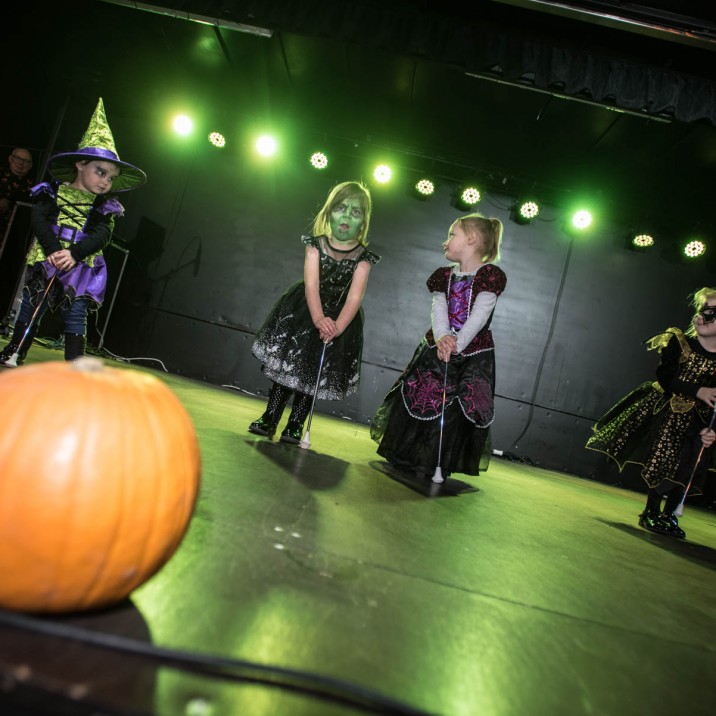 The youngest (and cutest!) witches of the night put on a great show for spectators