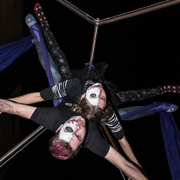 The aerial performers from Adventure Circus were on hand to impress with their brave mid air stunts!