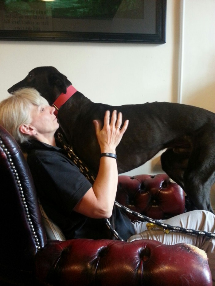 Tracey Taylor with dog