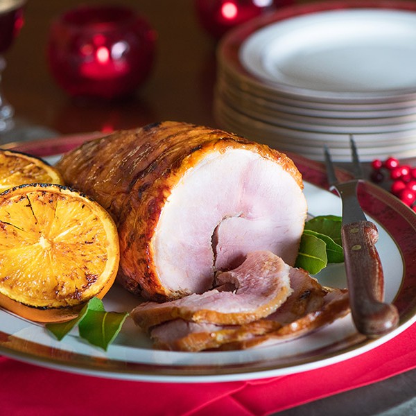 Christmas Ham - On Plate
