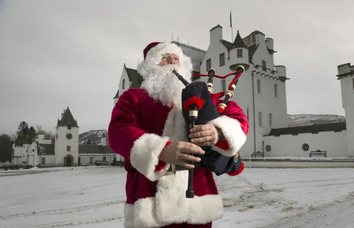 Santa Search Blair Castle bagpipes santa