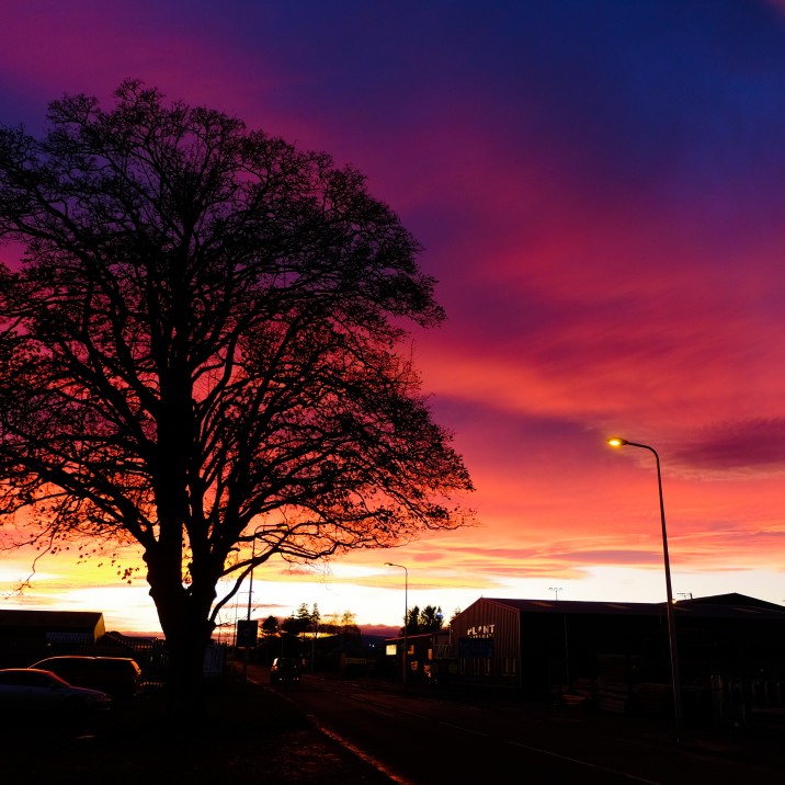 Ian Sinclair took this beautiful picture of the colourful sky over Perthshire on the night of the super moon.