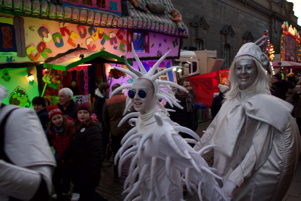 Jack captured these crazy silver street performers at the Christmas Light Switch On.