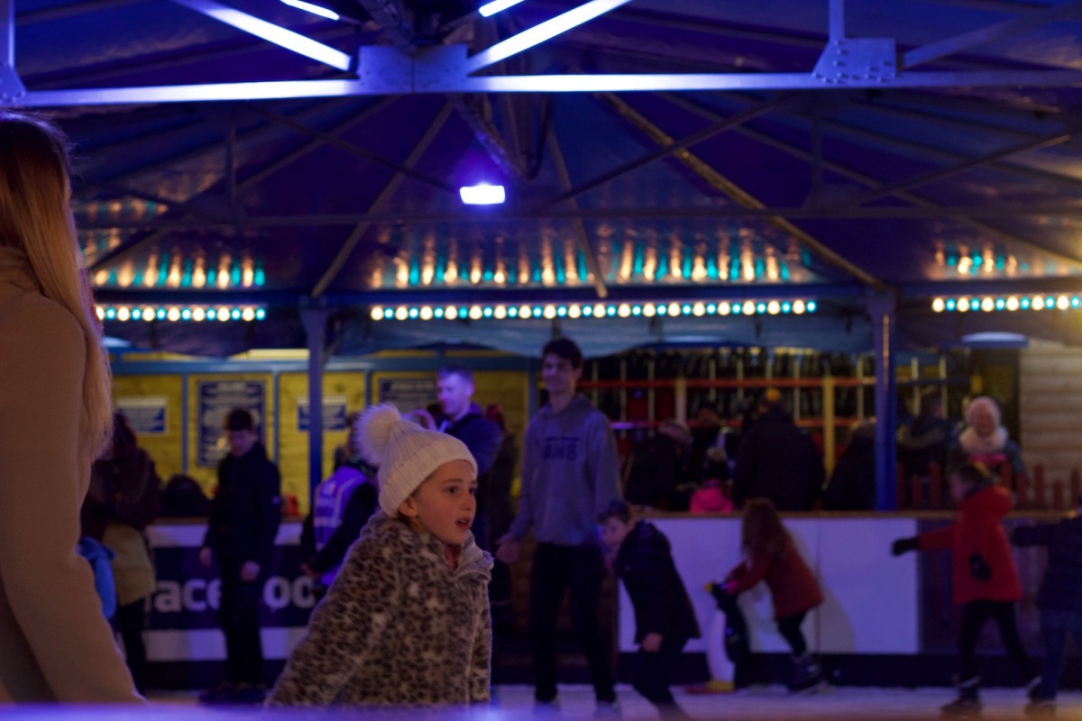 Jack caught this moment at the festive Ice Rink at the Horsecross Plaza.