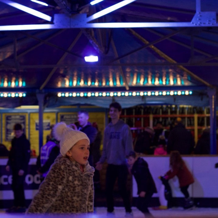Jack caught this moment at the festive Ice Rink at the Horsecross Plaza.