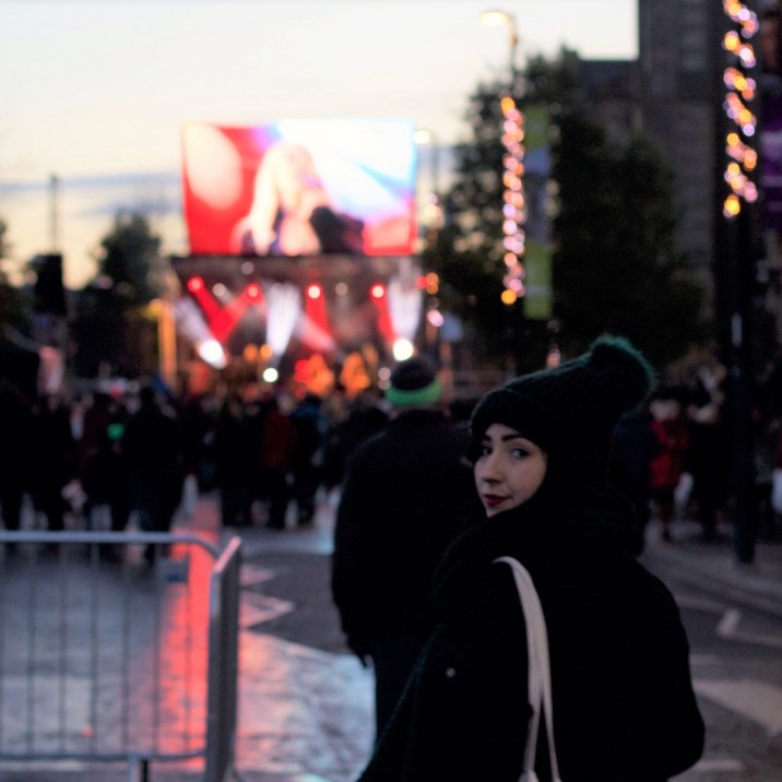 Jack caught this beautiful shot of his girlfriend Jenny at the Christmas Light Switch On.