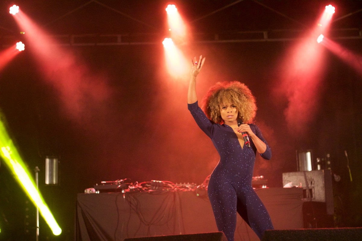 Jack caught Fleur rocking the main stage at the Christmas Light Switch On.