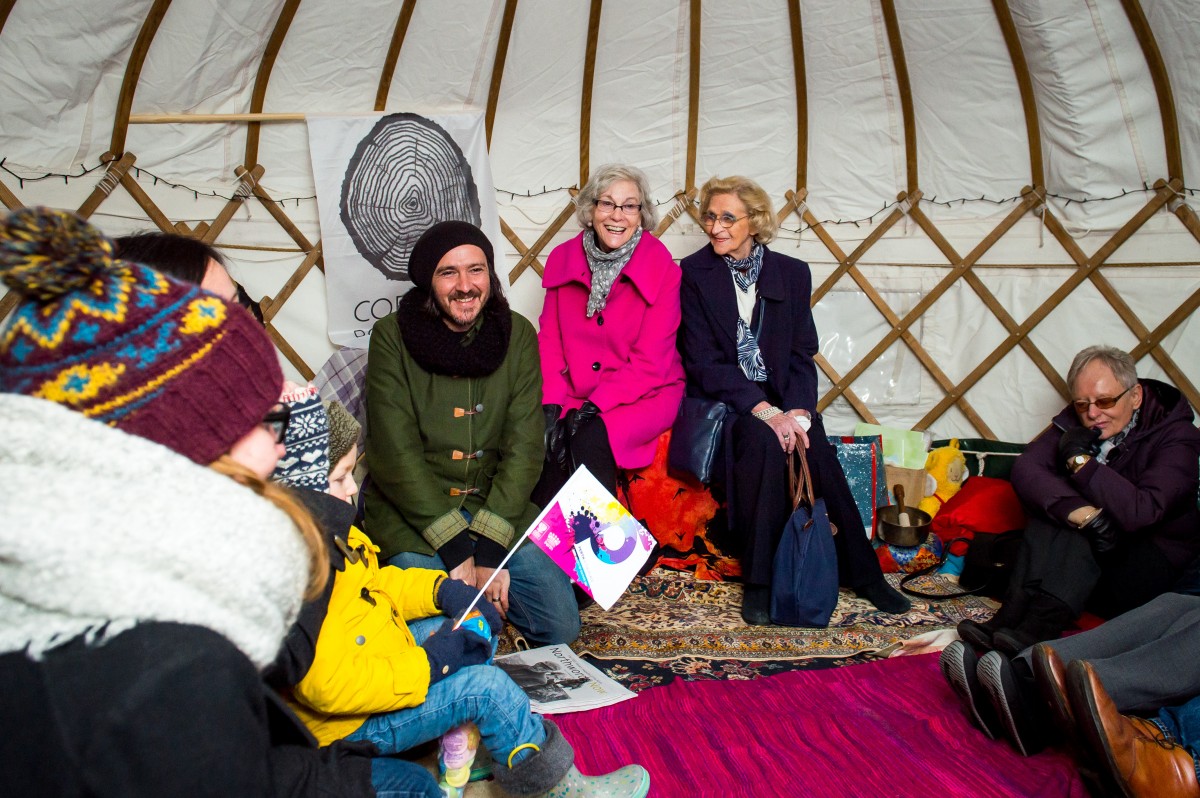 Spoken and written word took precedence in the atmospheric yurt on Perth's high Street