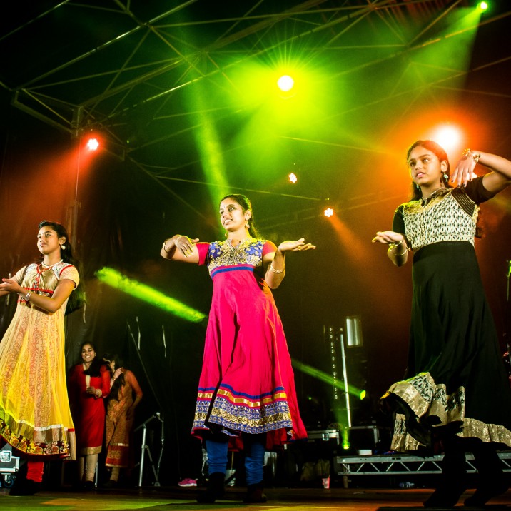 A self taught and choreographed Indian dance troup performed Bollywood style dance in traditional Indian dresses.