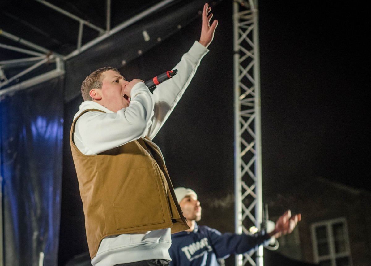 Cain captured Professor Green on the main stage during his fantastic set at Perth's Christmas Light Switch On.