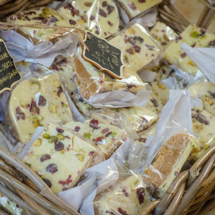Cain captured these tasty white chocolate slabs wrapped up at the Chocolate Festival.